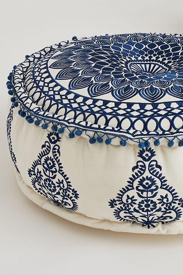 Blue Minimal Ottoman pouf - I