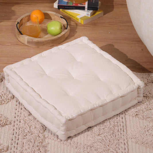 Ivory Dreamy Corduroy Floor cushion