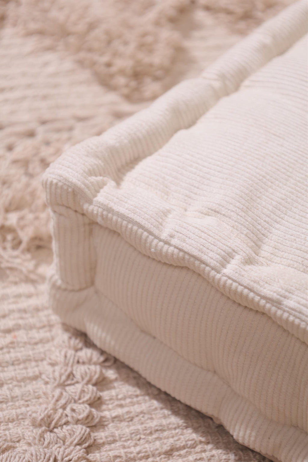 Ivory Dreamy Corduroy Floor cushion