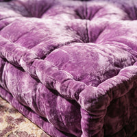 Lilac Velvet Haven Floor Cushion - close up