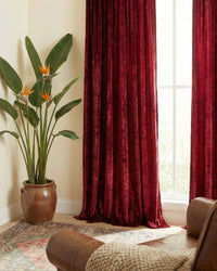 Maroon Velvet Noir Curtain