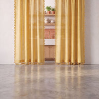 Mustard Kinari Cotton Curtain photo 2