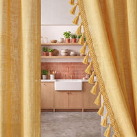Mustard Kinari Cotton Curtain photo 4