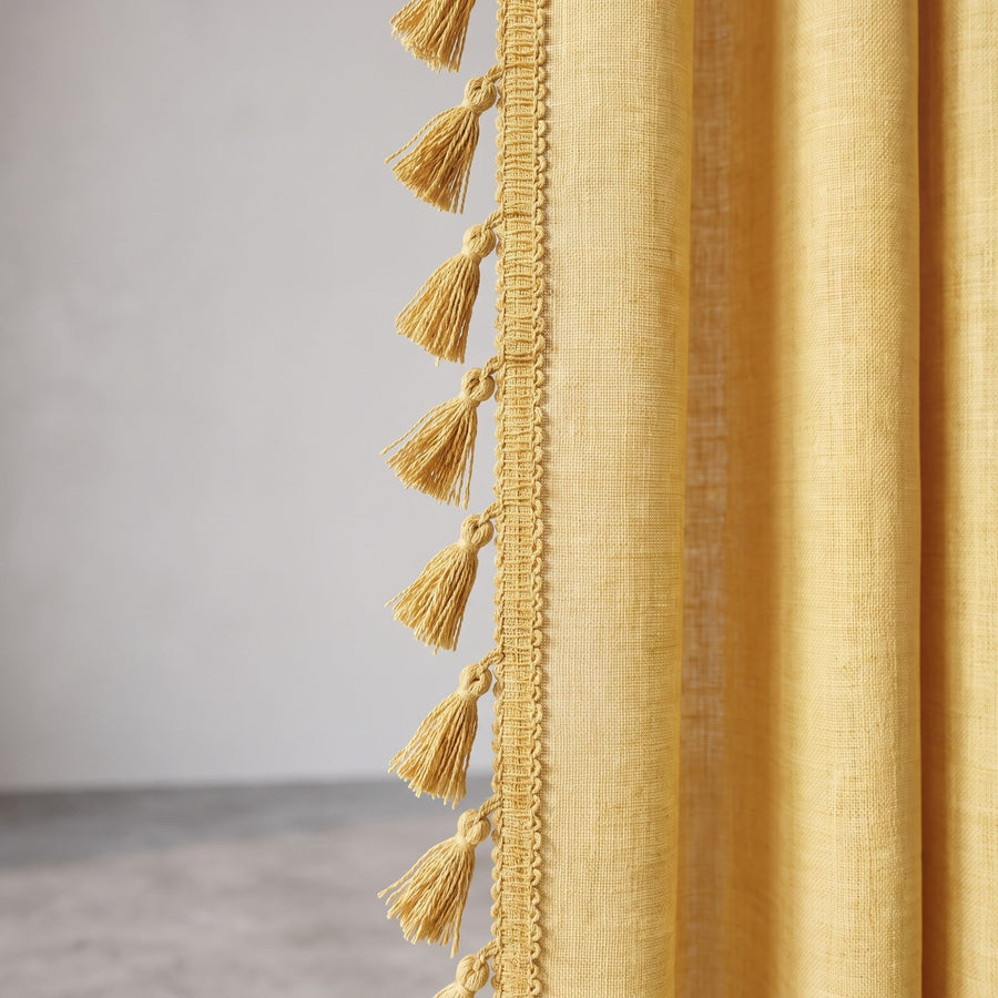 Mustard Kinari Cotton Curtain photo 7