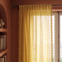 Ochre Mela Cotton Curtain photo 3