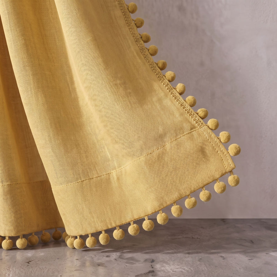 Ochre Mela Cotton Curtain photo 7