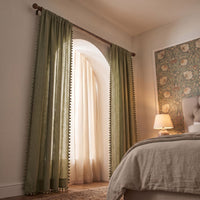 Olive Mela Cotton Curtain photo 2