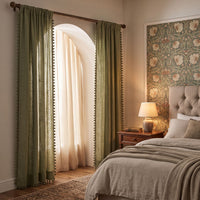 Olive Mela Cotton Curtain photo 3