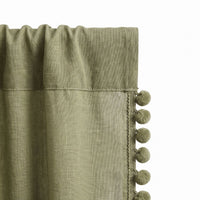 Olive Mela Cotton Curtain photo 6