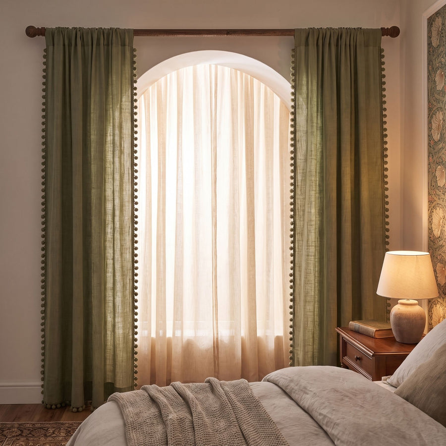 Olive Meher Cotton Curtain
