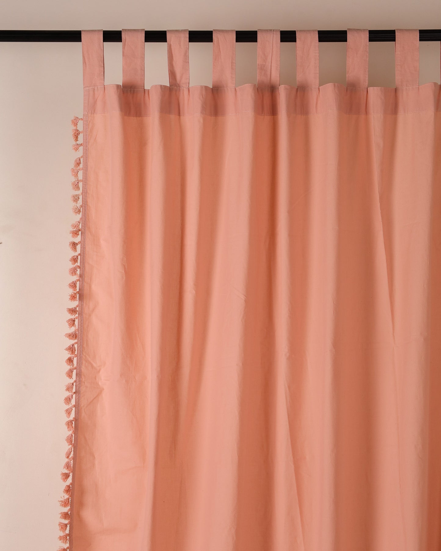 Peach Mahal Cotton Curtain - Set of 2