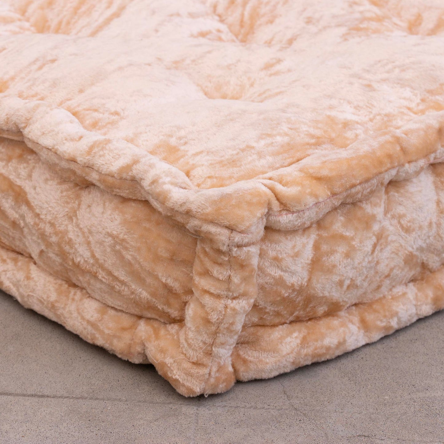 Peach Velvet Haven Floor cushion