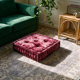 Plum Velvet Haven Floor Cushion