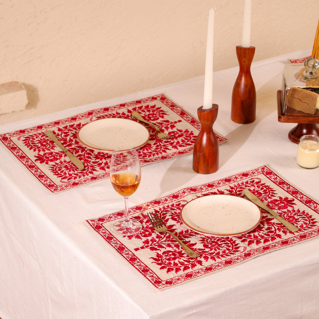 Red Wildflower Placemat