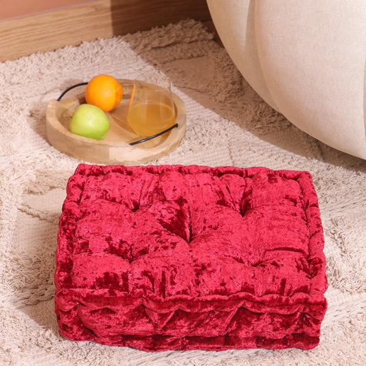 Red Velvet Haven Floor cushion