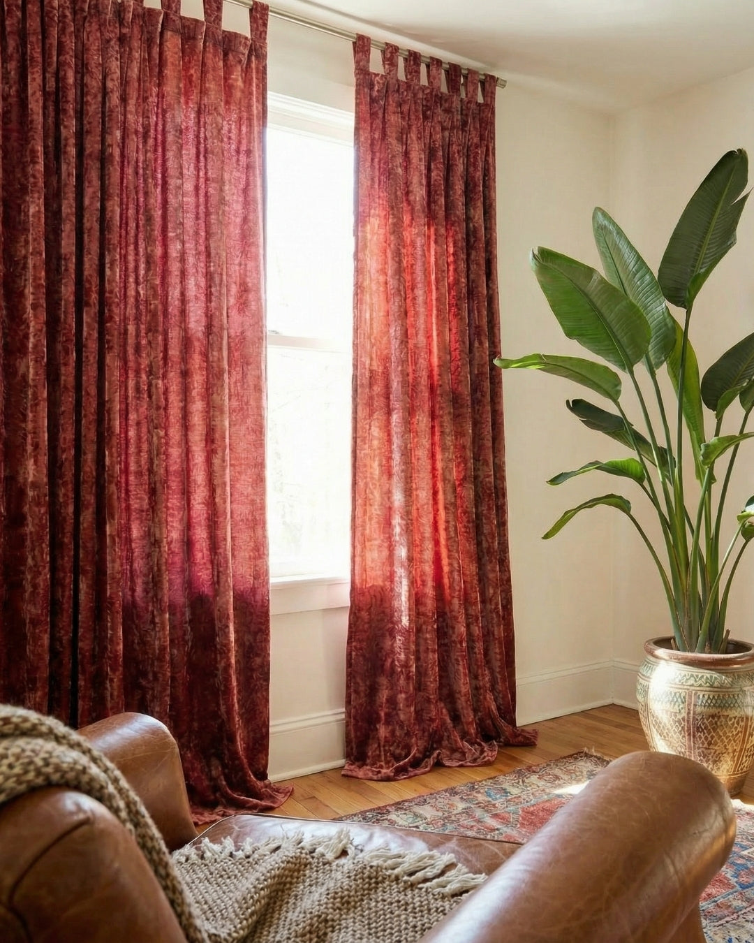 Rose Velvet Noir Curtains - Set of 2