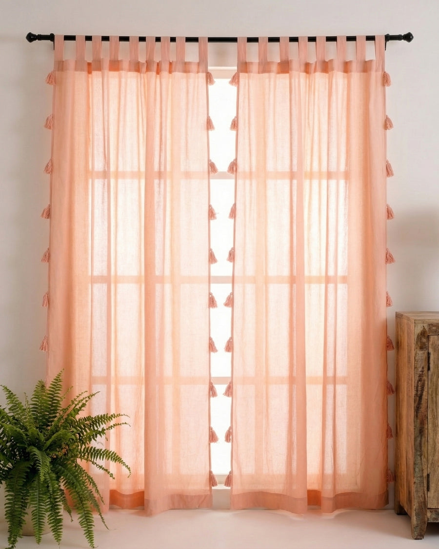 Rose Mira Cotton Curtain