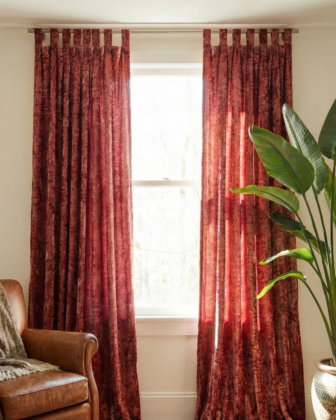 Rose Velvet Noir Curtains - Set of 2
