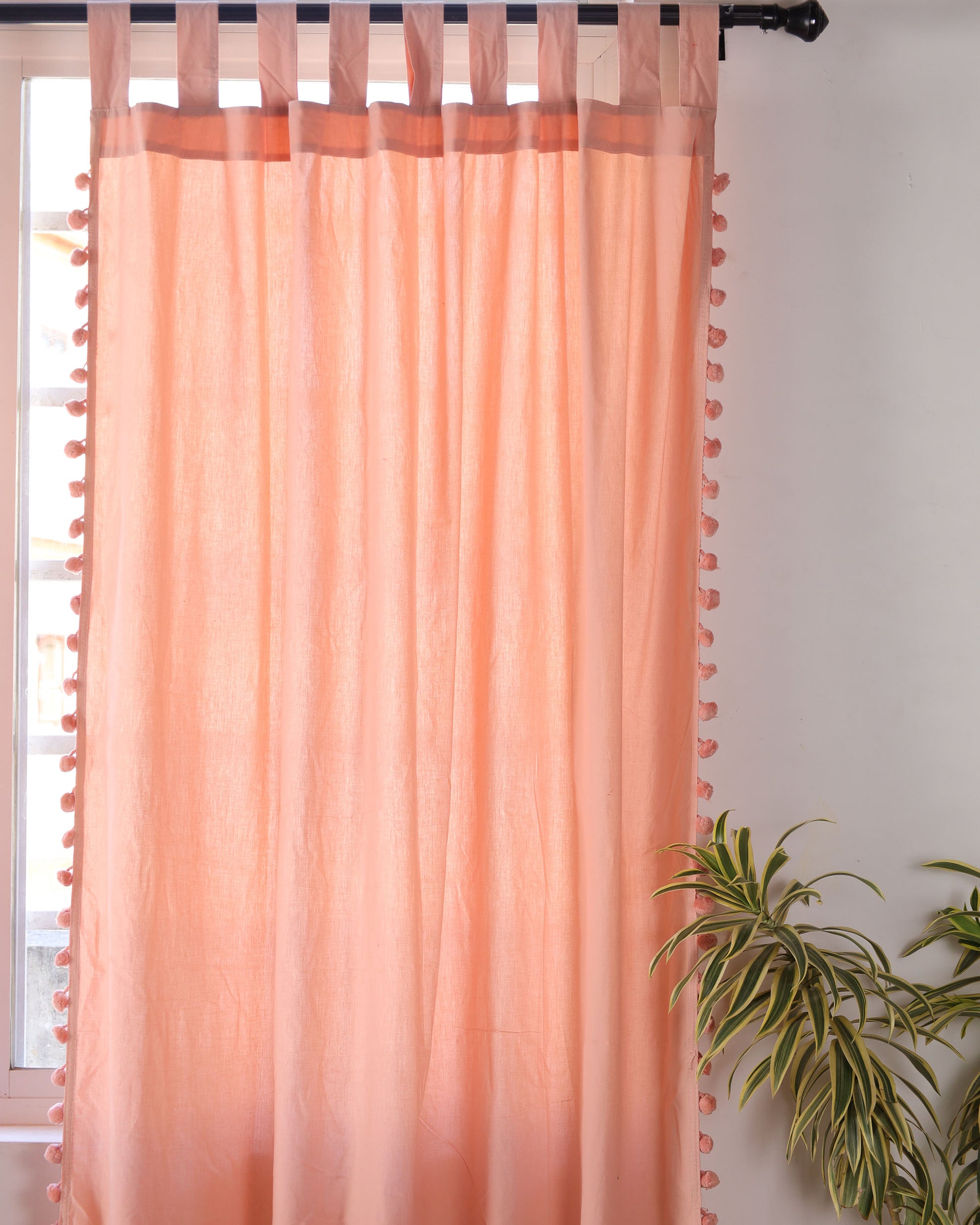Rose Rasa Cotton Curtain - Set of 2