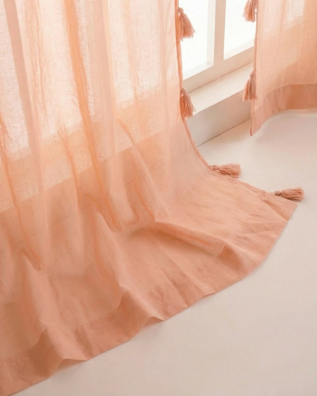 Rose Mira Cotton Curtain - Set of 2