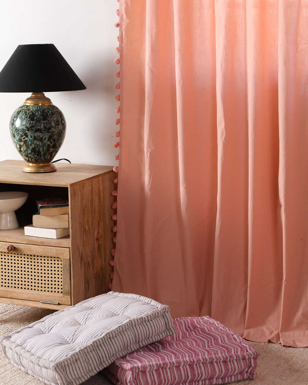 Rose Rasa Cotton Curtain - Set of 2