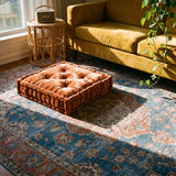 Rust Velvet Haven Floor Cushion