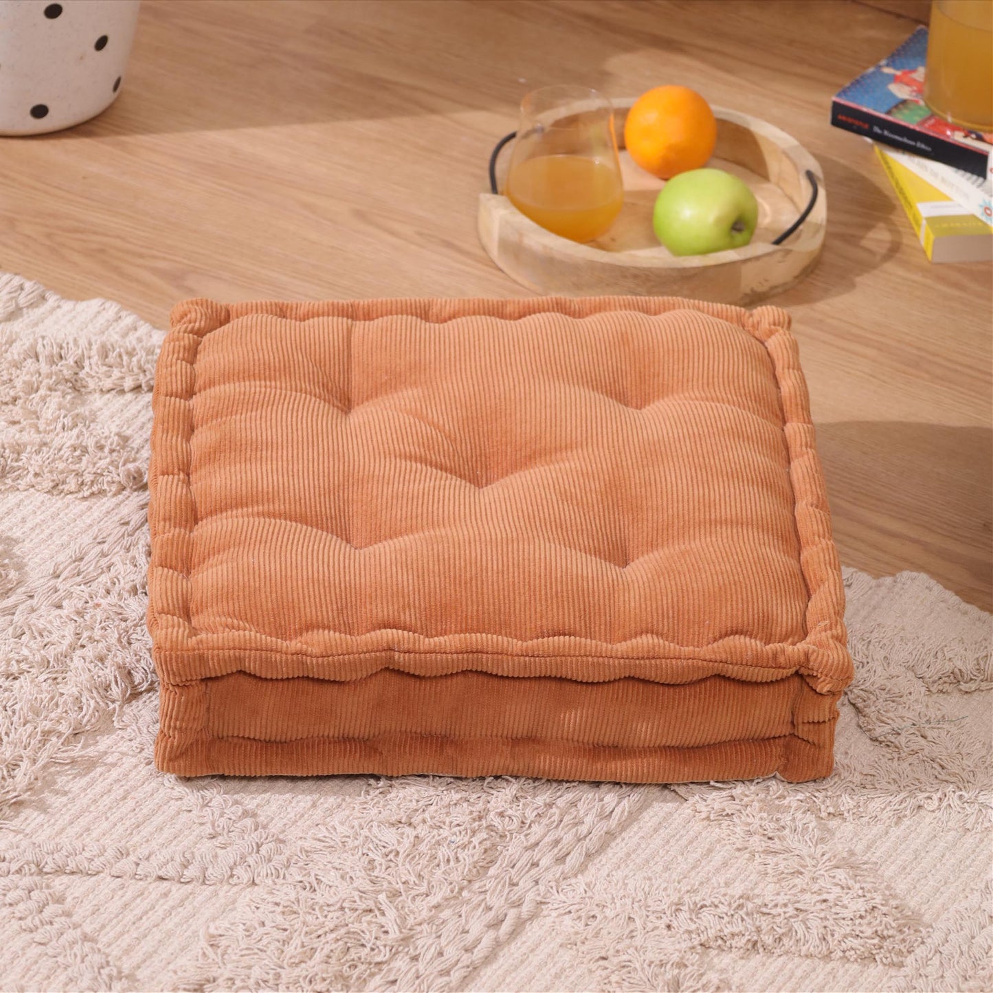 Rust Dreamy Corduroy Floor cushion