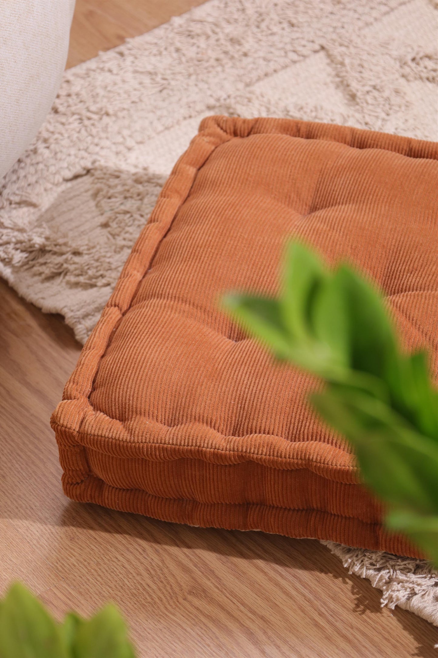 Rust Dreamy Corduroy Floor cushion