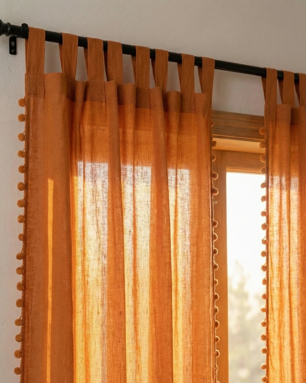 Rust Mahal Cotton Curtain - Set of 2