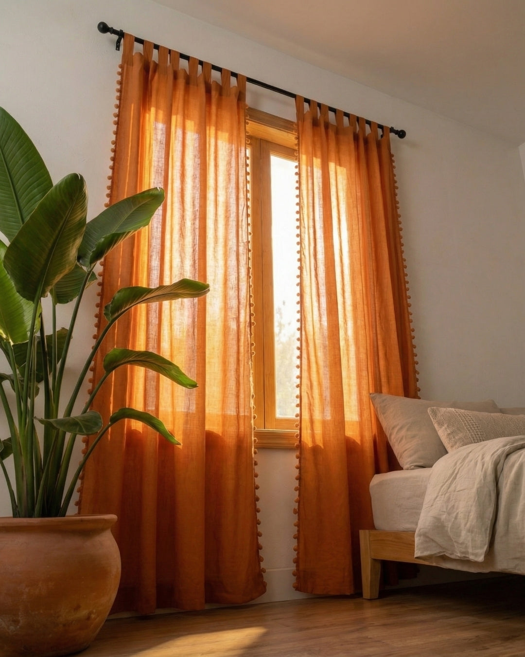 Rust Mahal Cotton Curtain - Set of 2