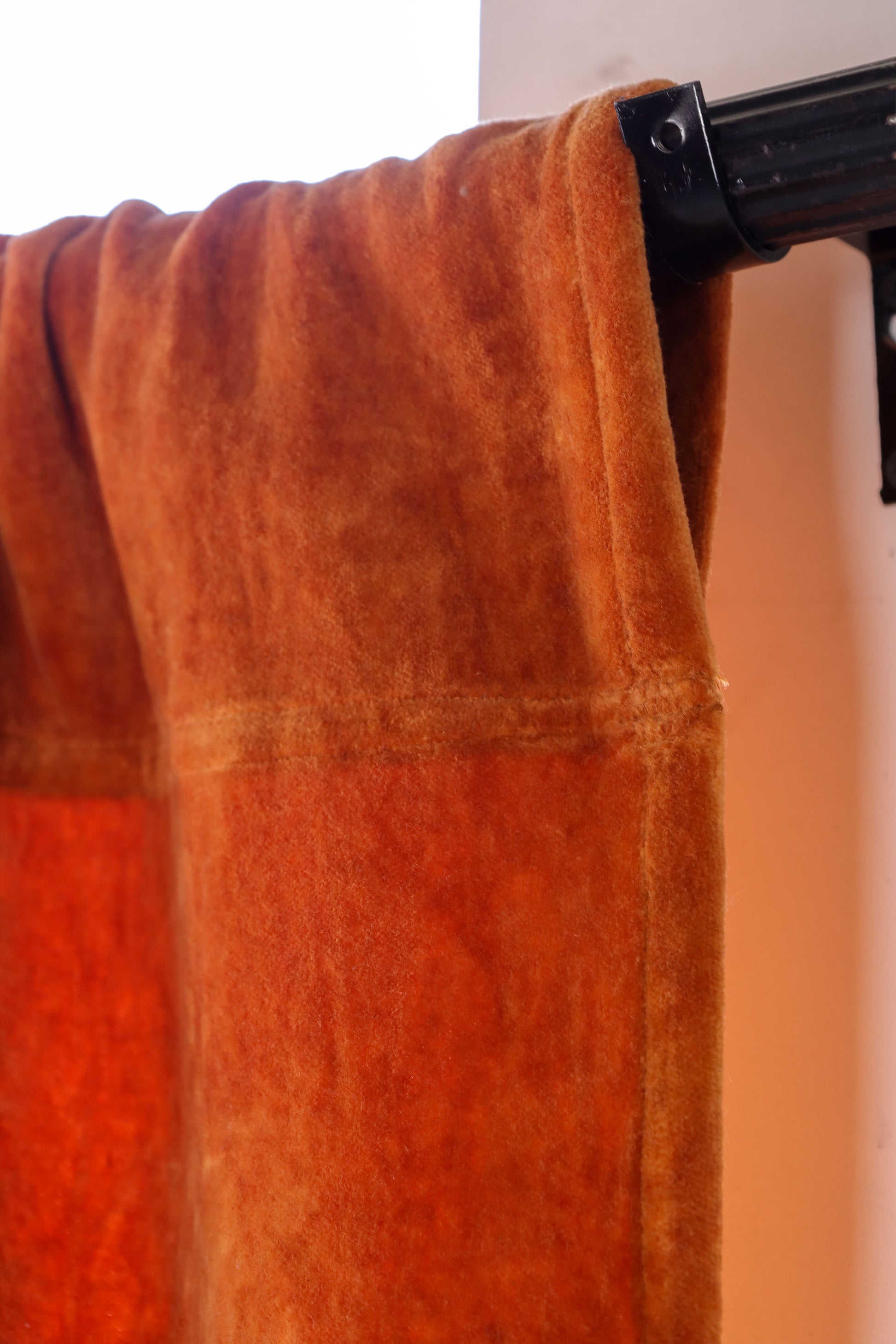Rust Velvet Serenity Curtains - Set of 2