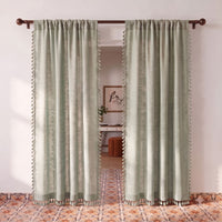 Sage Kinari Cotton Curtain photo 1