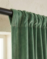 Sage Green Velvet Serenity Curtain