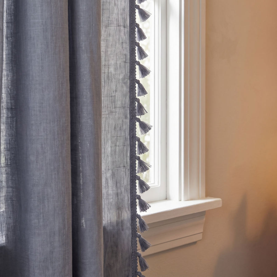 Slate Kinari Cotton Curtain photo 4