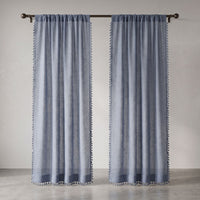 Slate Kinari Cotton Curtain photo 5