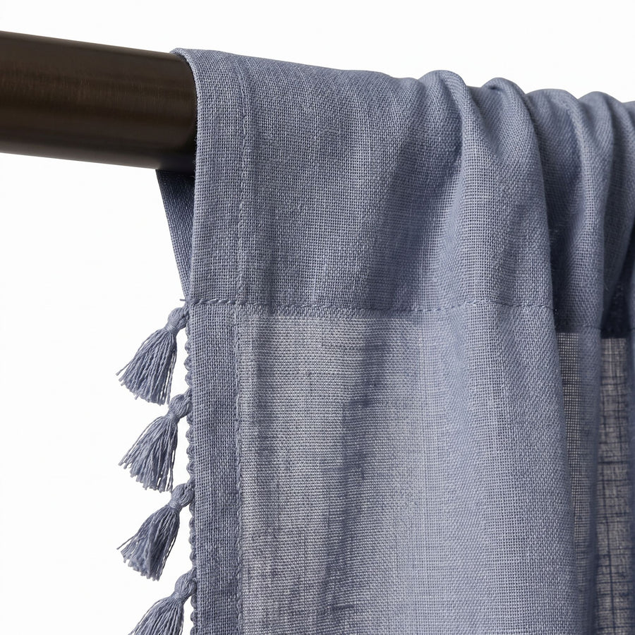 Slate Kinari Cotton Curtain photo 7