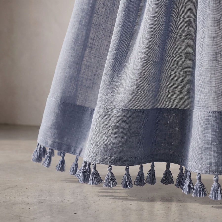 Slate Kinari Cotton Curtain photo 8