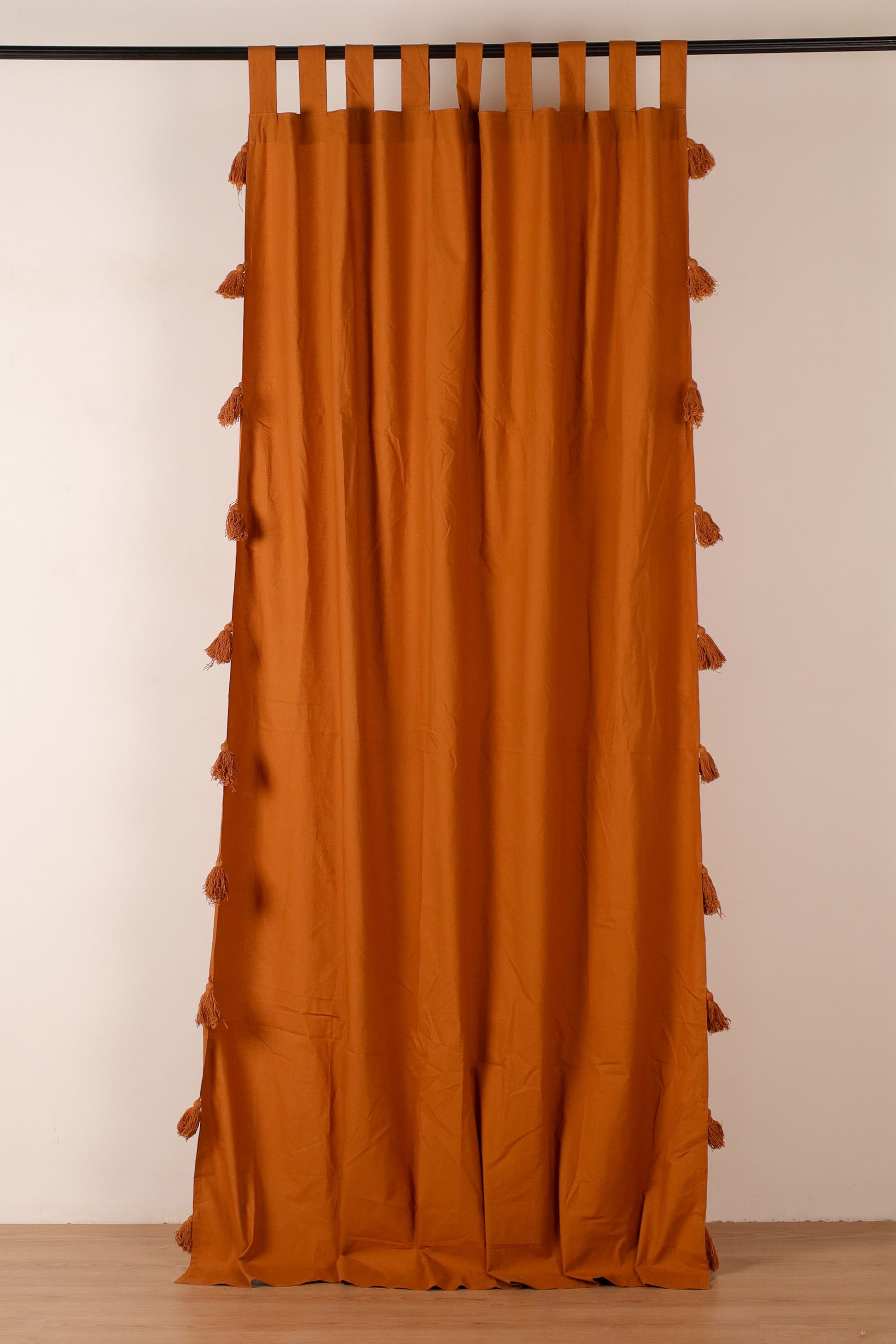 Terracotta Dreamy Tassel Curtain - Set of 2