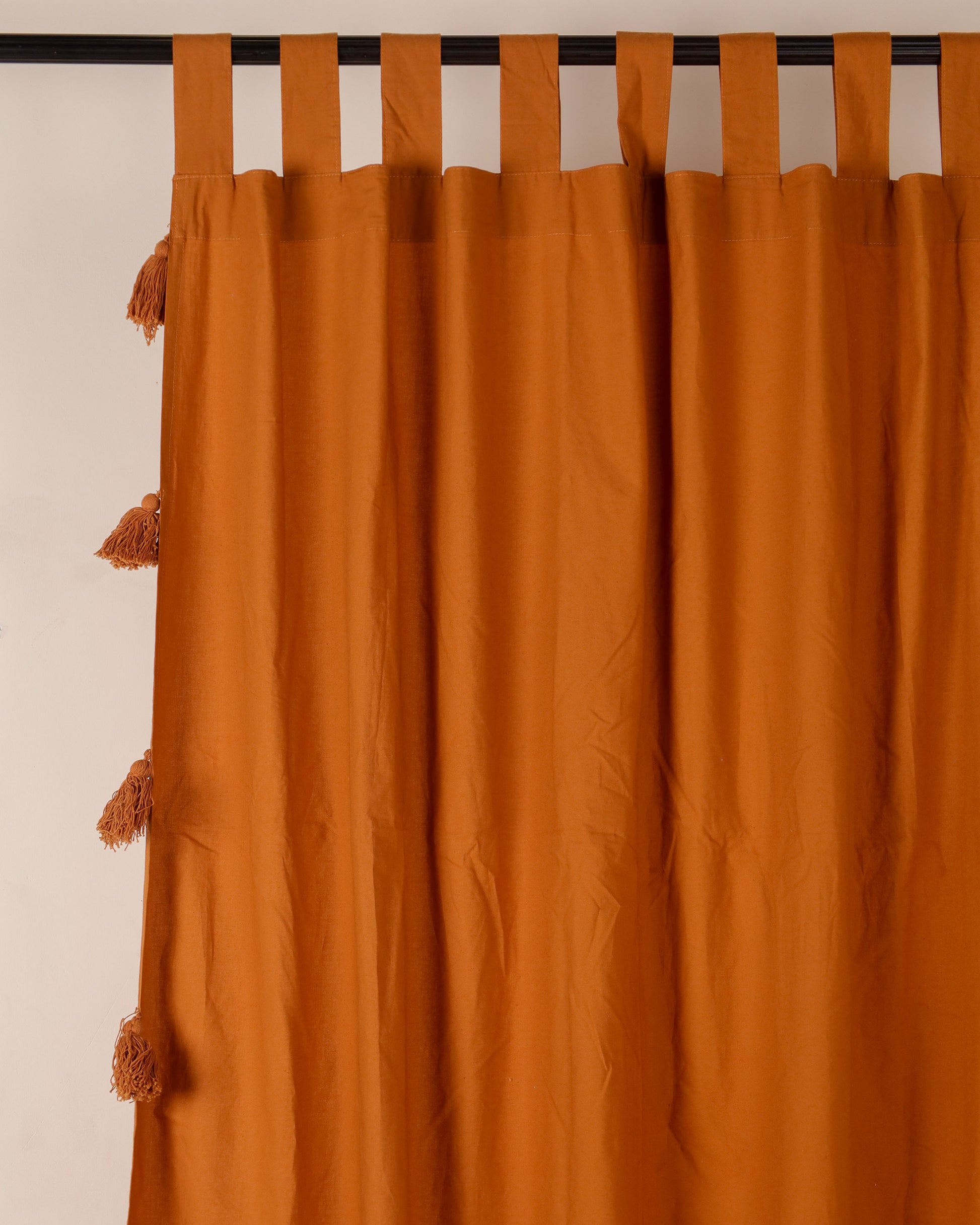 Terracotta Dreamy Tassel Curtain - Set of 2