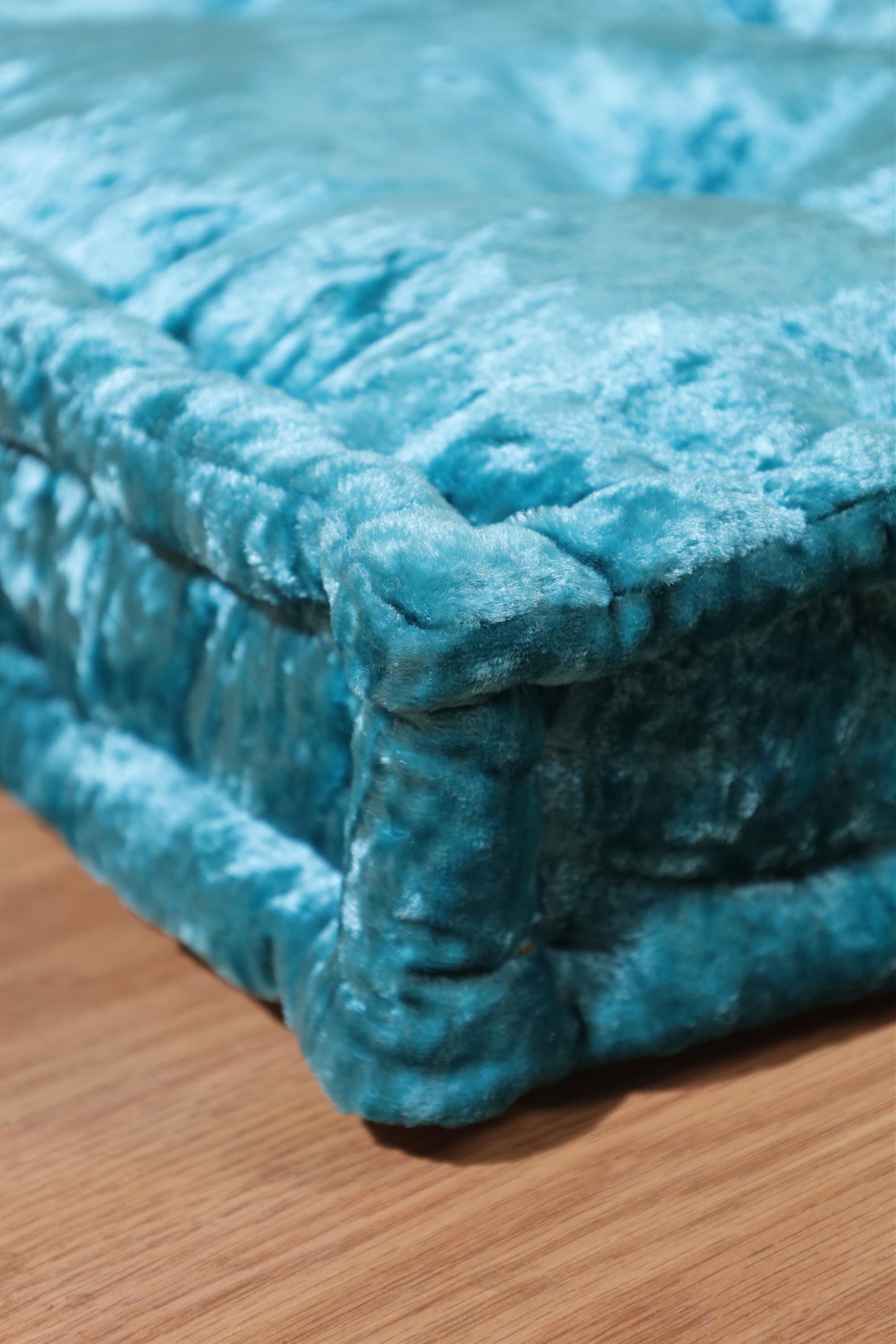 Teal Velvet Haven Floor cushion