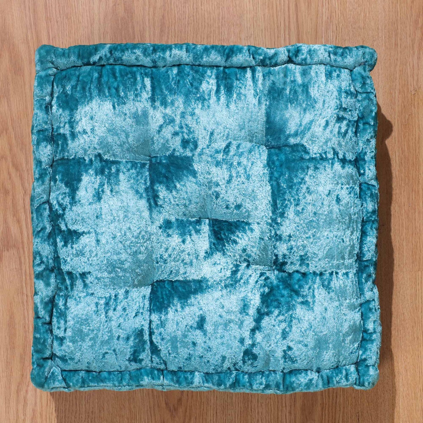 Teal Velvet Haven Floor cushion