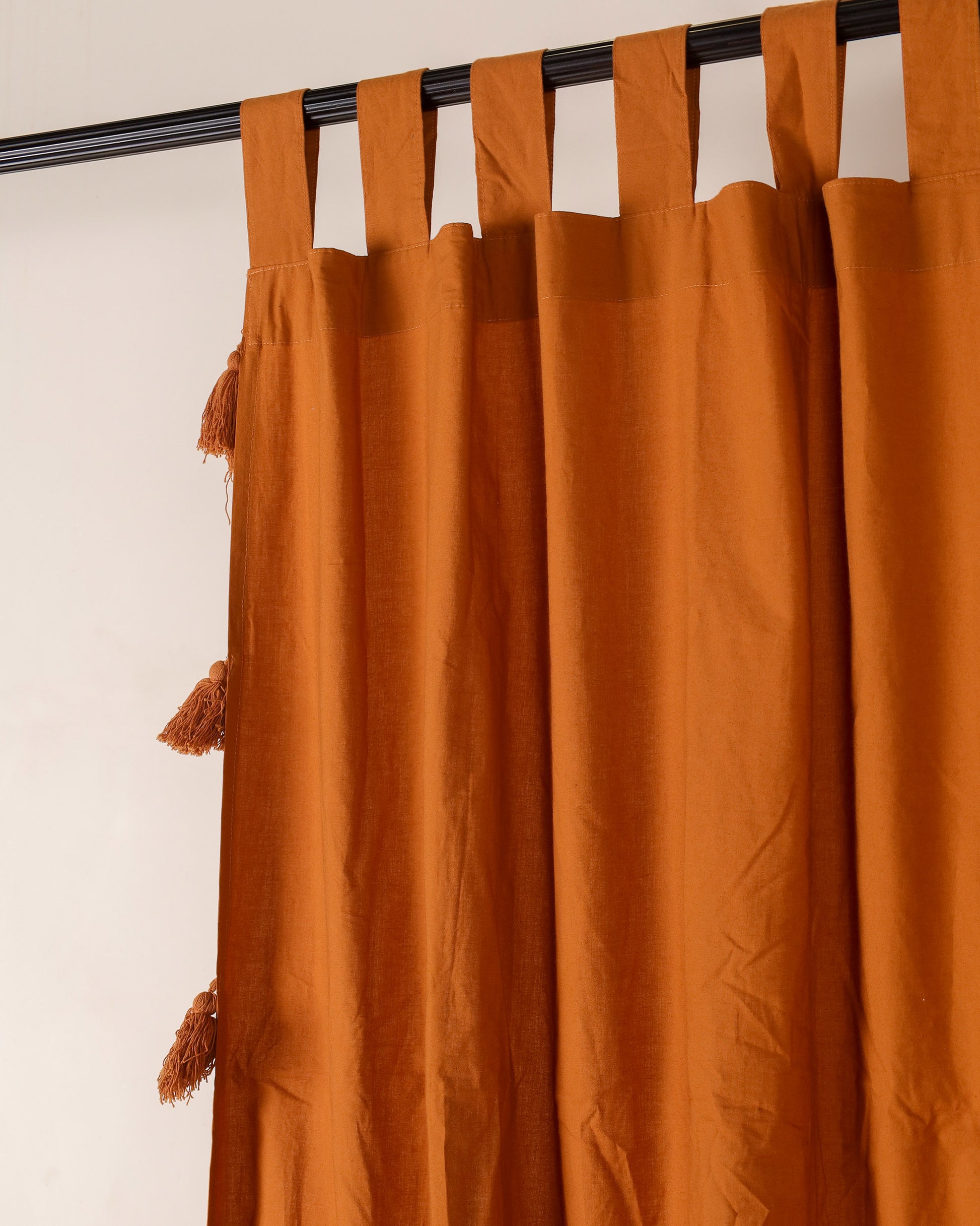Terracotta Dreamy Tassel Curtain - Set of 2