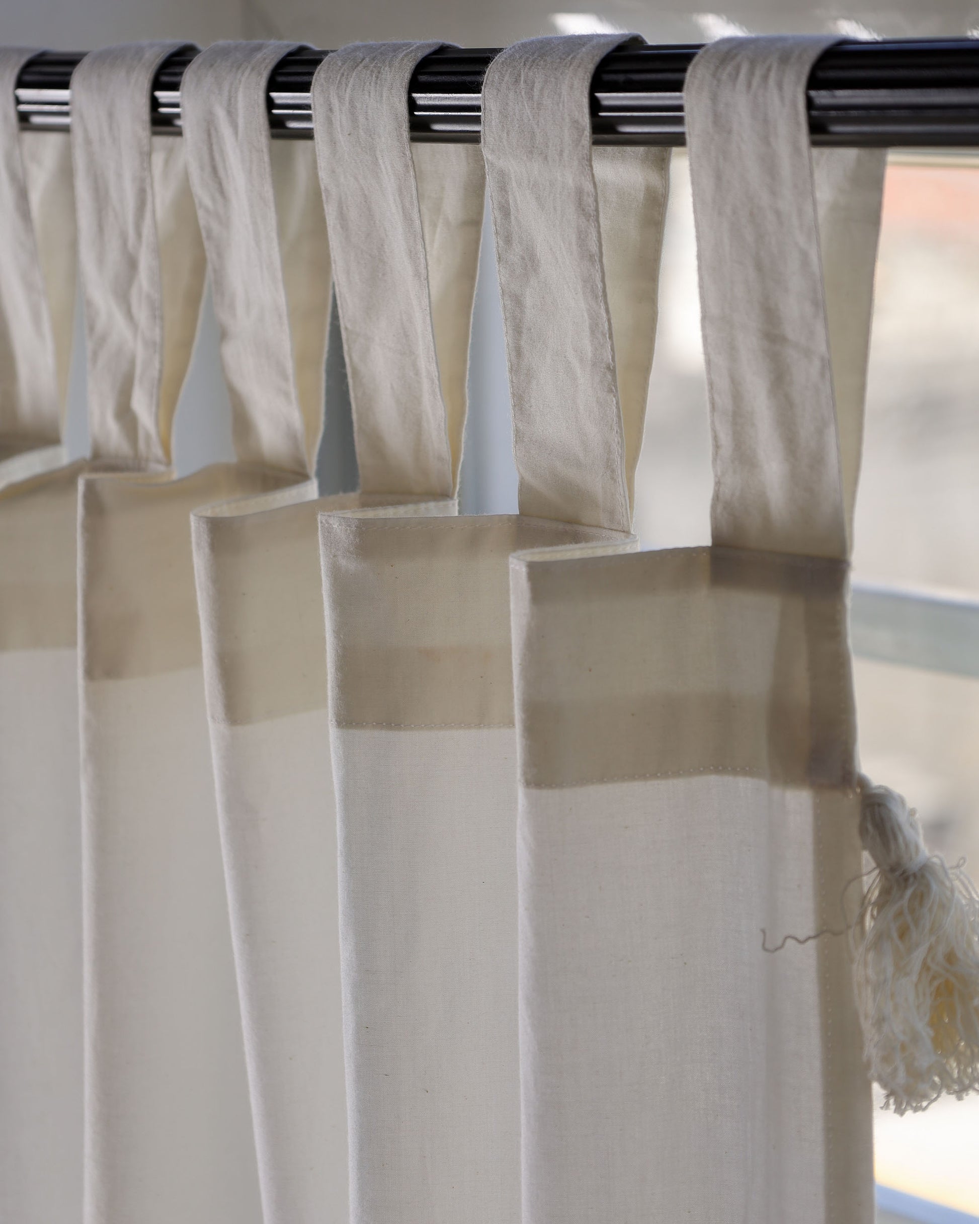 White Dreamy Tassel Curtain - Set of 2