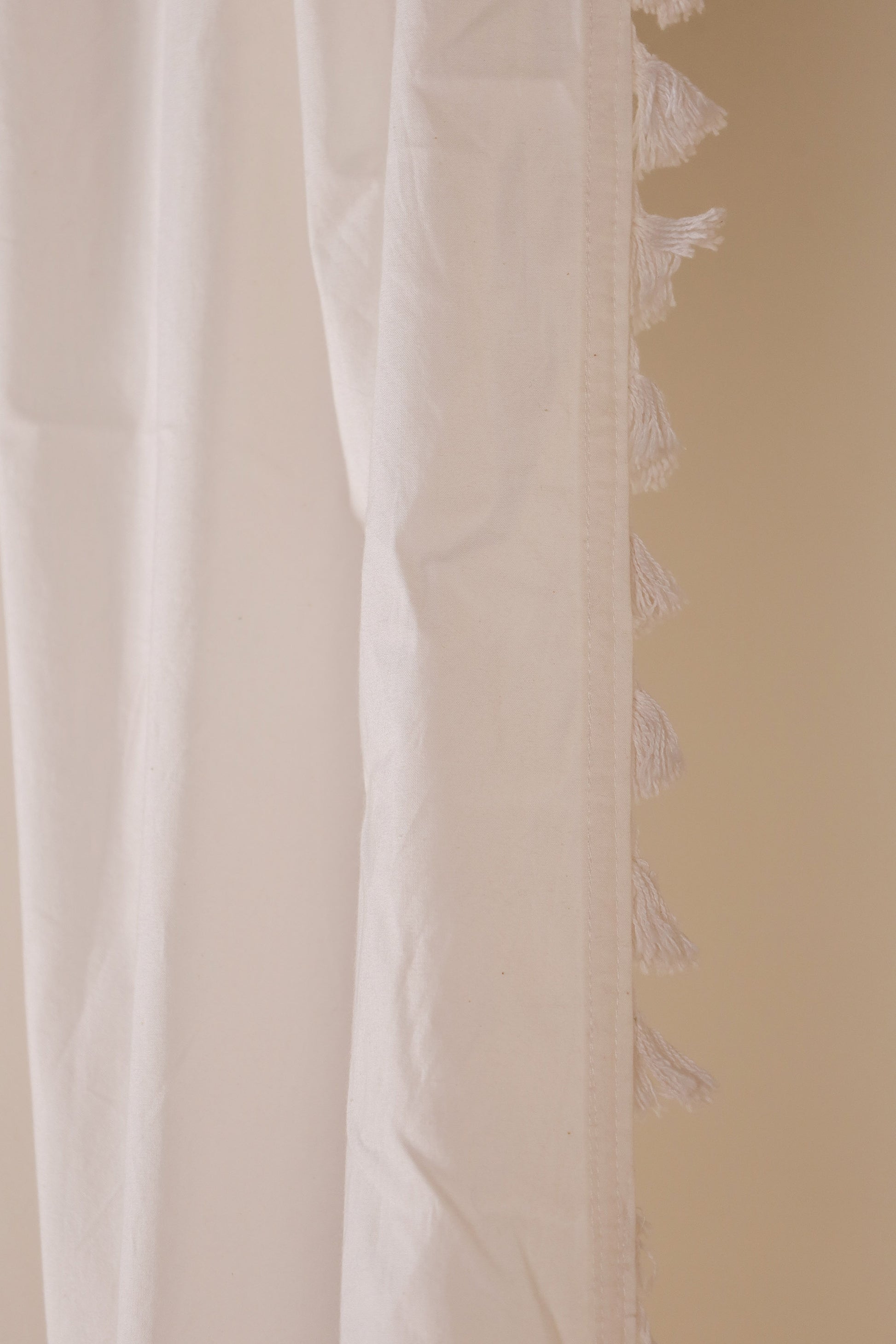 White Mahal Cotton Curtain - Set of 2