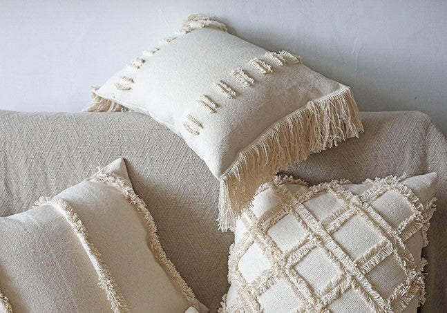 Timeless Tassels Throw Pillow Cover