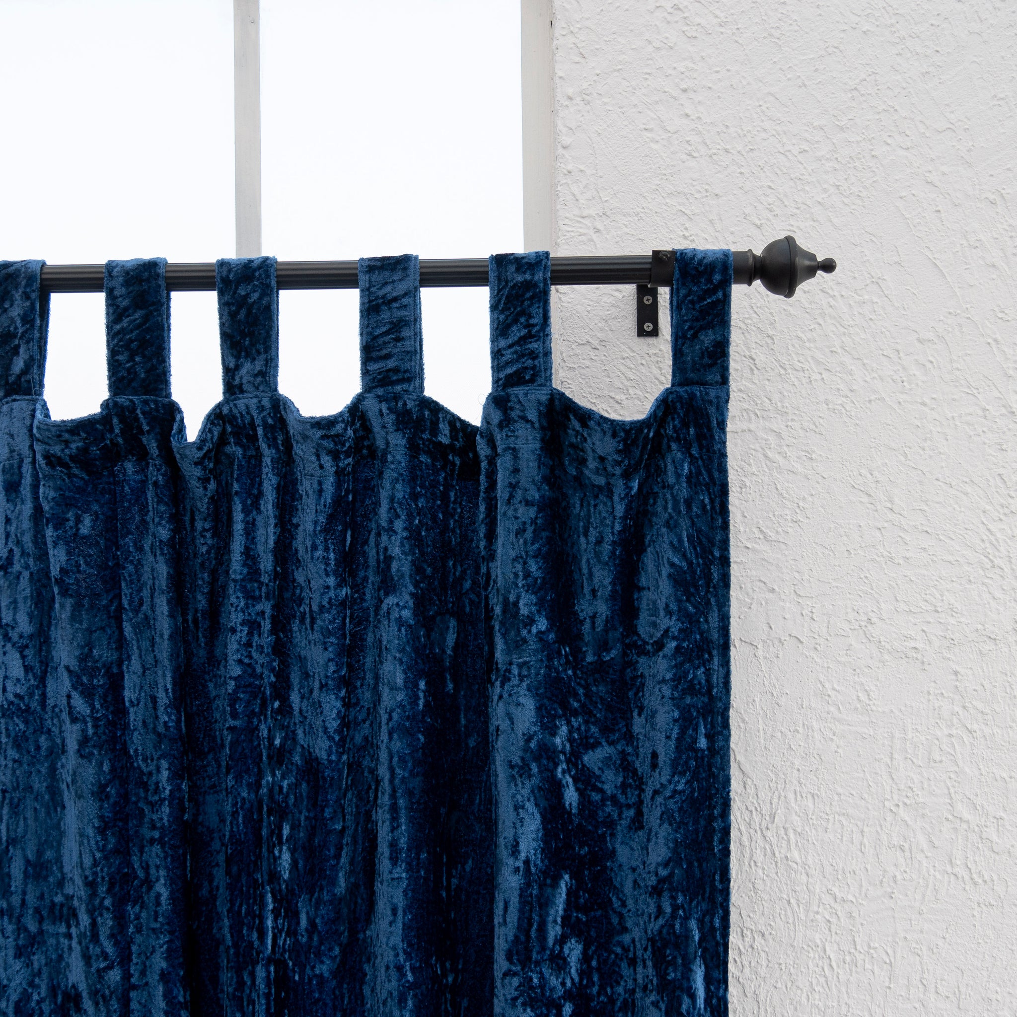 Blue Velvet Curtain - Set of 2