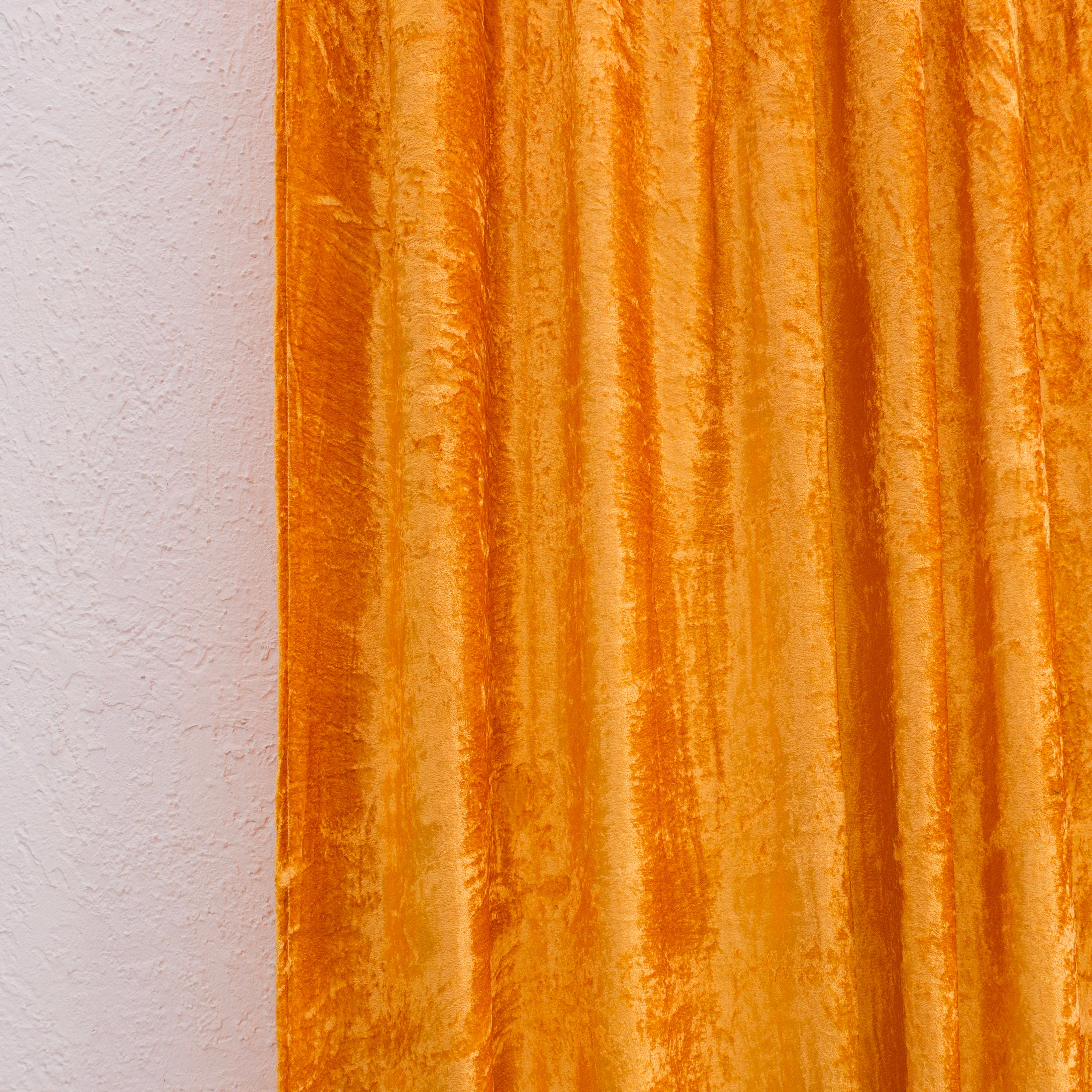 Honey Velvet Curtain - Set of 2