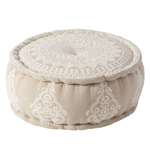 White Minimal Ottoman pouf