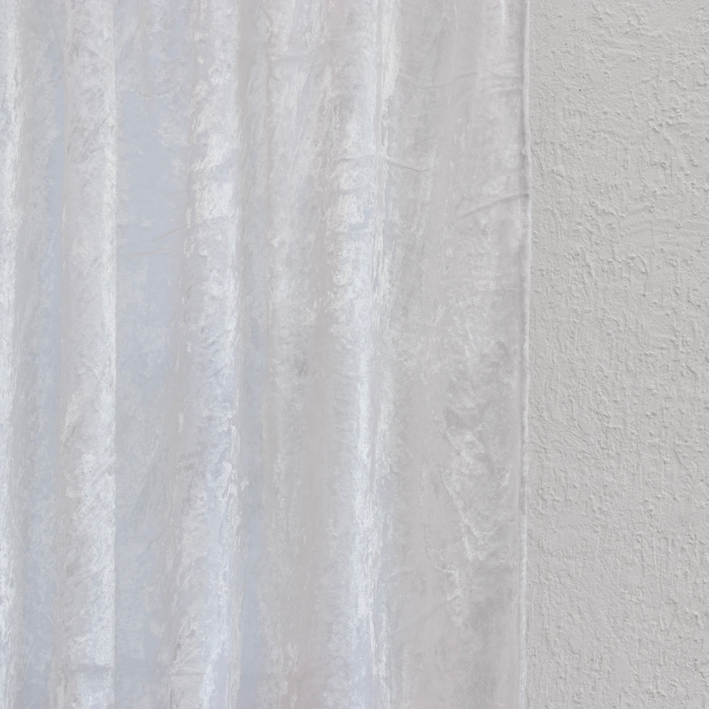 White Velvet Curtain - Set of 2