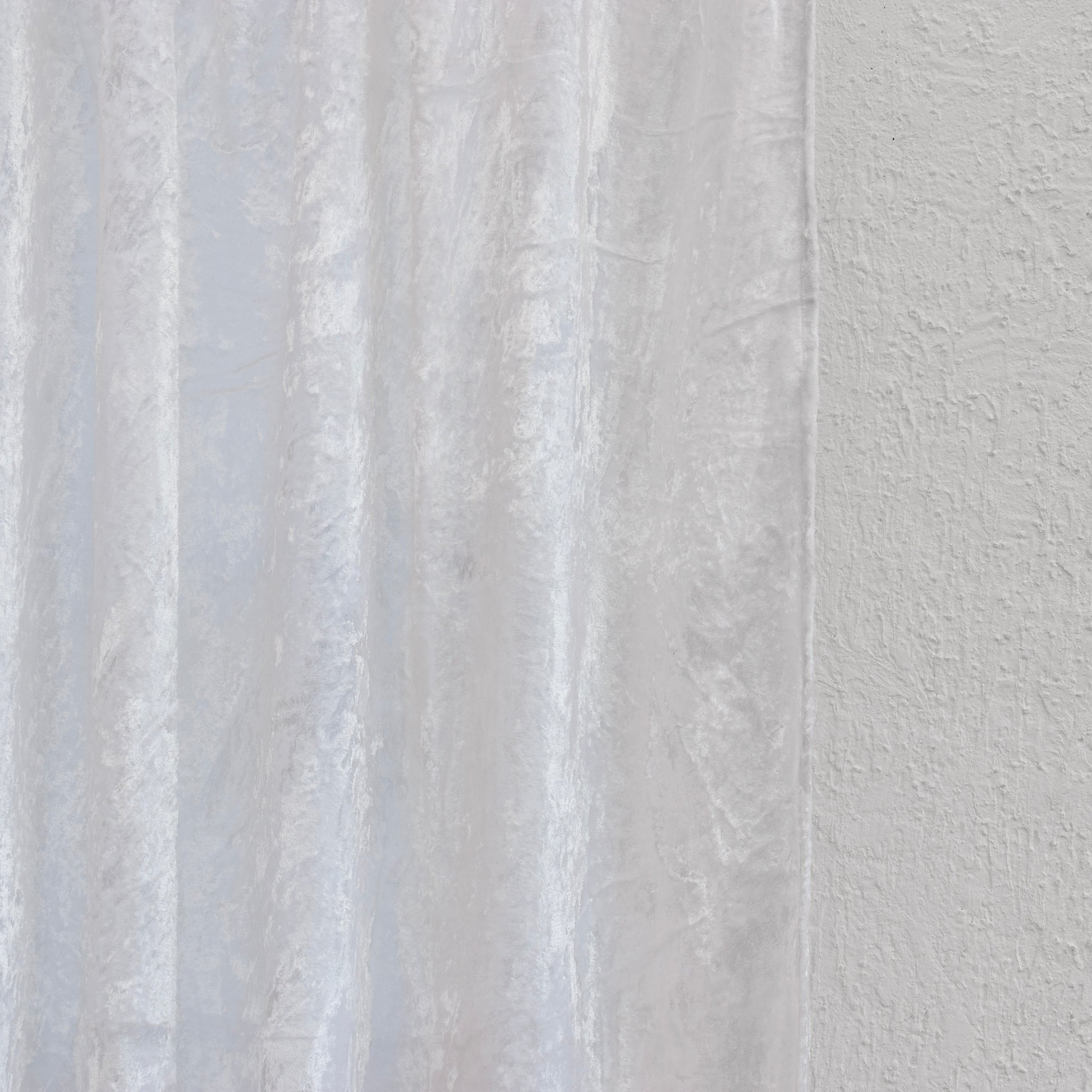 White Velvet Curtain - Set of 2